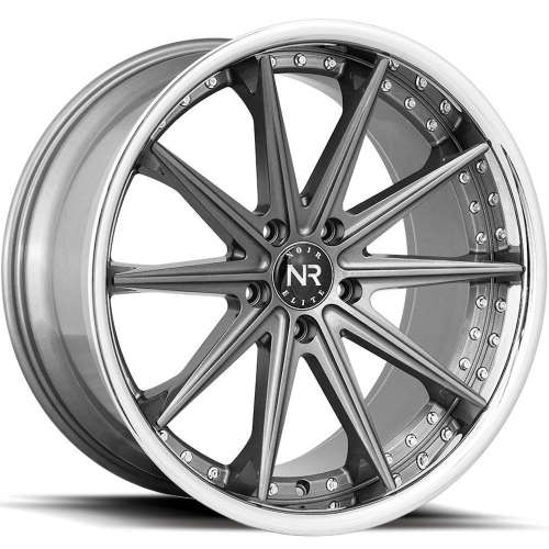 Noir Elite NR10020x8.5 +35 Gunmetal with a Chrome Stainless Steel Lip