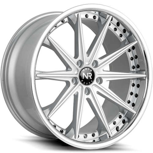 Noir Elite NR10020x10 +40 Matte Silver with a Chrome Stainless Steel Lip