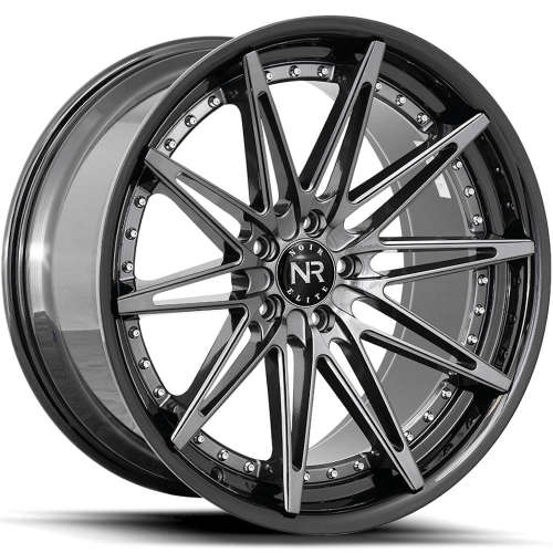 Noir Elite NR10820x8.5 +35 Gunmetal with a Gloss Black Lip