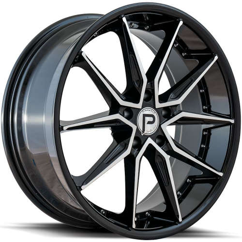 Pinnacle Enzo P218 20x8.5 +35 Gloss Black with Machined Spoke Faces