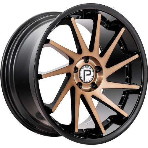 Pinnacle Epic P216 20x10 +40 Gloss Black with Machine Spoke Faces and a Bronze Tint