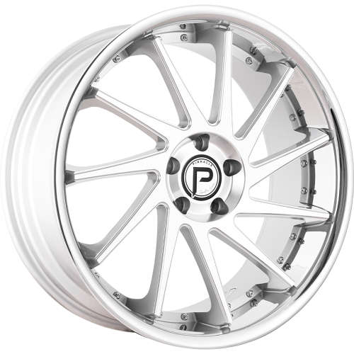 Pinnacle Epic P216 20x8.5 +35 Silver with Machined Spoke Faces and a Chrome Stainless Steel Lip