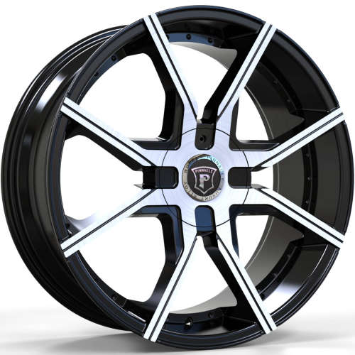 Pinnacle Hype P96 18x7.5 +35 Gloss Black with Machined Spoke Faces