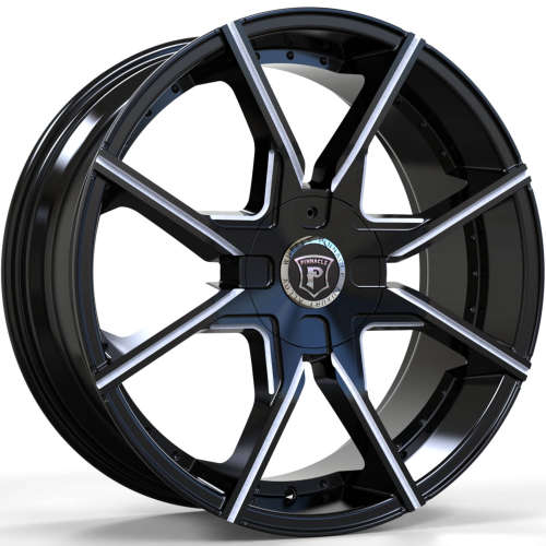 Pinnacle Hype P96 18x7.5 +35 Gloss Black with Milled Spoke Faces