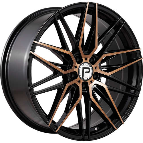 Pinnacle Majestic P210 20x8.5 +35 Gloss Black with Machined Spoke Faces and a Bronze Tint