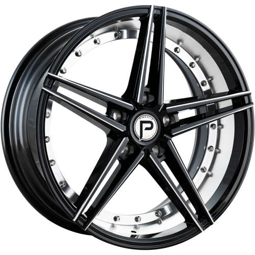 Pinnacle Savage P206 19x8.5 +35 Gloss Black with Milled Spoke Accents and a Machined Undercut