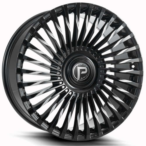 Pinnacle Slayer P328 22x9 +35 Gloss Black with Milled Spoke Faces