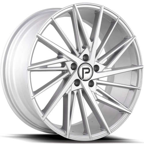 Pinnacle Snazzy P208 20x8.5 +35 Silver with Machined Spoke Faces