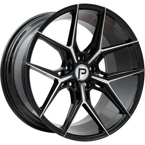 Pinnacle Splendent P204 22x10.5 +40 Gloss Black with Milled Spoke Accents