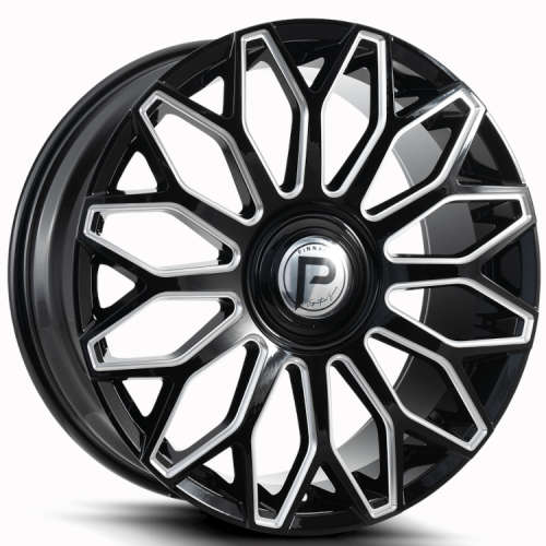 Pinnacle Striker P330 20x8.5 +35 Gloss Black with Milled Spoke Windows