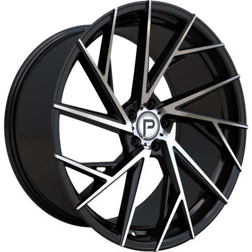 Pinnacle Swank P316 22x9 +35 Gloss Black with Machined Spoke Faces