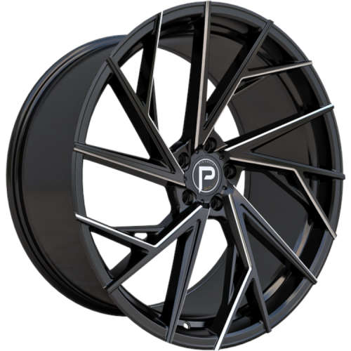 Pinnacle Swank P316 22x9 +35 Gloss Black with Milled Spoke Accents