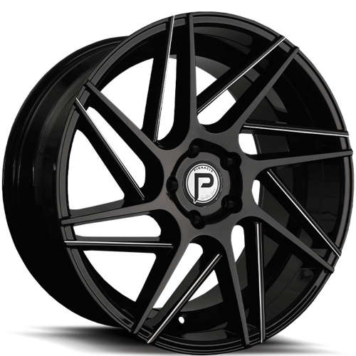 Pinnacle Swerve P104 20x10 +40 Gloss Black with Milled Spoke Accents