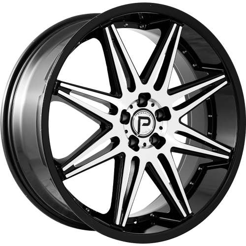 Pinnacle Vibe P200 22x9 +35 Gloss Black with Machined Spoke Faces