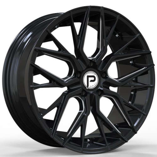Pinnacle Zenith P312 20x8.5 +35 Gloss Black with Milled Spoke Accents