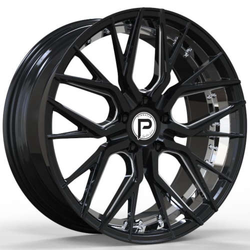 Pinnacle Zenith P312 20x8.5 +35 Gloss Black with Milled Spoke Accents and a Machined Undercut