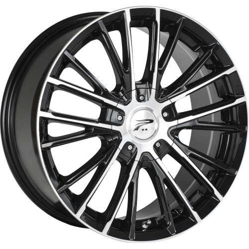 Platinum Genesis 437 18x8 +35 Gloss Black with Diamond Cut Machined Face