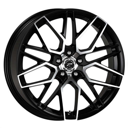 Platinum Retribution 459 17x8 +40 Gloss Black with Diamond Cut (Machined) Spoke Faces