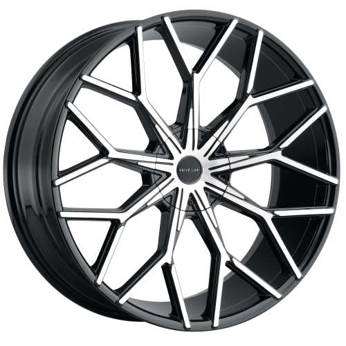 Privelux PL922x9 +10 Gloss Black with Machined Spoke Faces