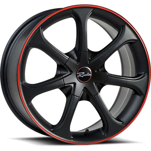 Raceline 19716x7 +40 Black with Red Stripe