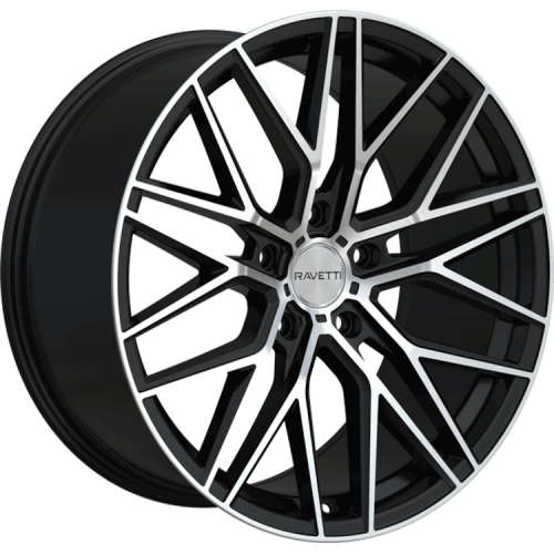 Ravetti M1620x8.5 +38 Satin Black with Machined Spoke Faces