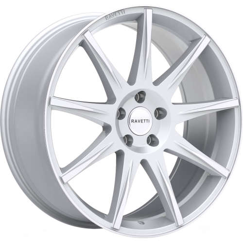 Ravetti M920x8.5 +35 Silver with Machined Spoke Accents and Outer Lip Ring