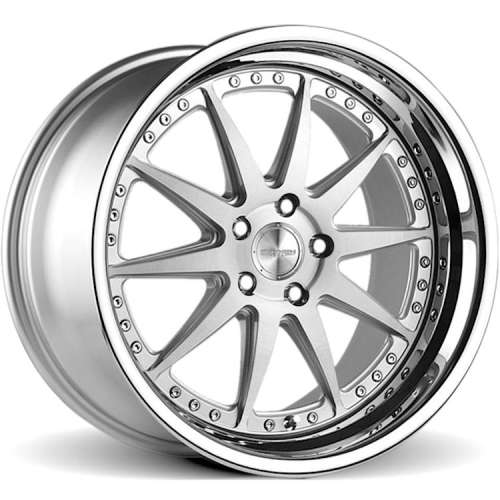Rennen CSL-118x9.5 +38 Brushed Silver with a Chrome Stainless Steel Lip