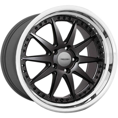 Rennen CSL-118x8.5 +15 Satin Black with a Chrome Stainless Steel Lip