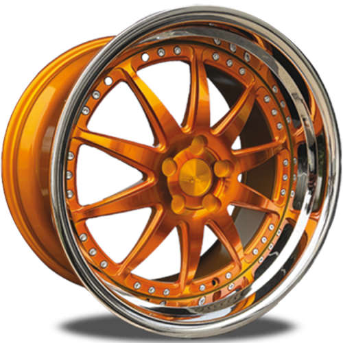 Rennen CSL-120x8.5 +35 Tinted Gold with a Chrome Stainless Steel Lip