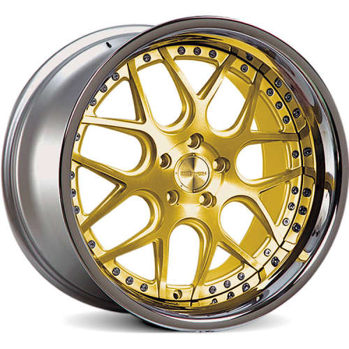 Rennen CSL-220x8.5 +40 Spanish Gold with a Chrome Stainless Steel Lip