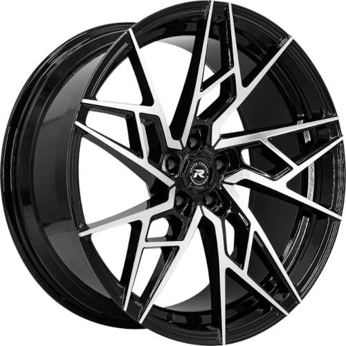 Renzo Ascari20x9 +25 Gloss Black with Machined Spoke Faces