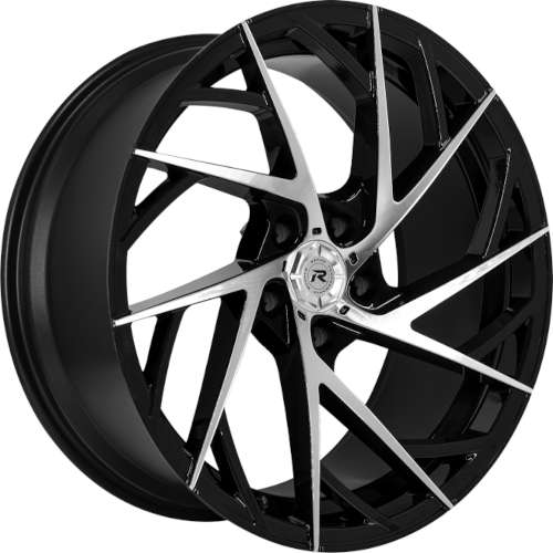 Renzo Mugello22x9 +35 Gloss Black with Machined Spoke Faces