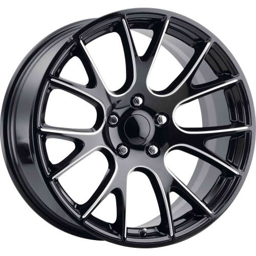 Replica Tech RT1020x9.5 +18 Gloss Black with Milled Spoke Edges