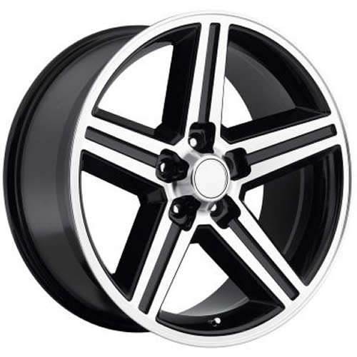 Rev Replicas Iroc 652 22x9 +12 Black with Machined Spoke Faces and Outer Lip
