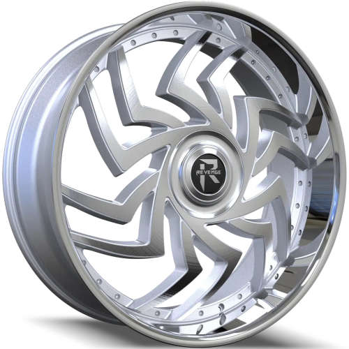 Revenge Luxury RL-10726x9.5 +25 Brushed Silver with a Chrome Stainless Steel Lip