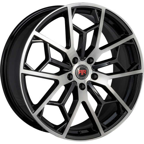 Revolution Racing R2317x7.5 +40 Gloss Black with Machined Spoke Faces and Outer Lip