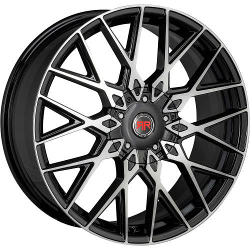 Revolution Racing R2417x7.5 +40 Gloss Black with Machined Spoke Faces and Outer Lip