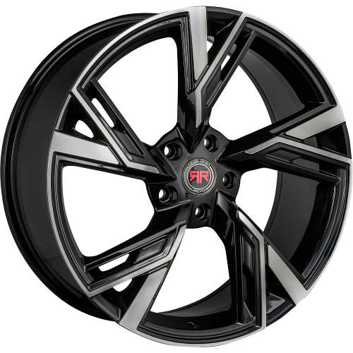 Revolution Racing R2517x7.5 +40 Gloss Black with Machined Spoke Faces and Outer Lip