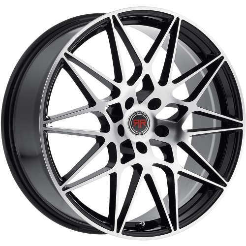 Revolution Racing RR1120x8 +40 Black with Machined Spoke Faces and Outer Lip