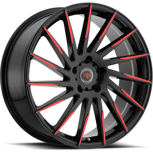 Revolution Racing RR1520x8 +40 Black with Red Spoke Accents