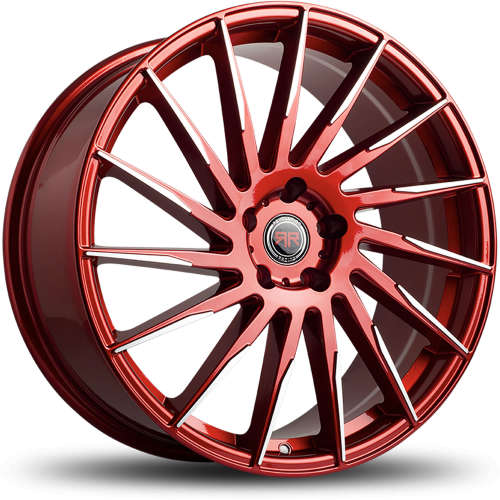 Revolution Racing RR1520x8 +40 Candy Red with Machined Spoke Accents