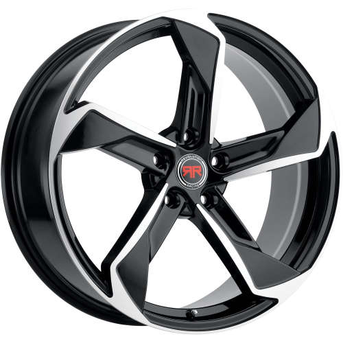 Revolution Racing RR2020x8 +40 Black with Machined Spoke and Lip Accents