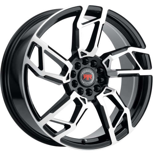 Revolution Racing RR2217x7.5 +40 Black with Machined Spoke Faces and Outer Lip
