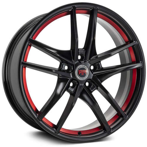 Revolution Racing RR2818x8 +40 Gloss Black with a Machined Red Undercut