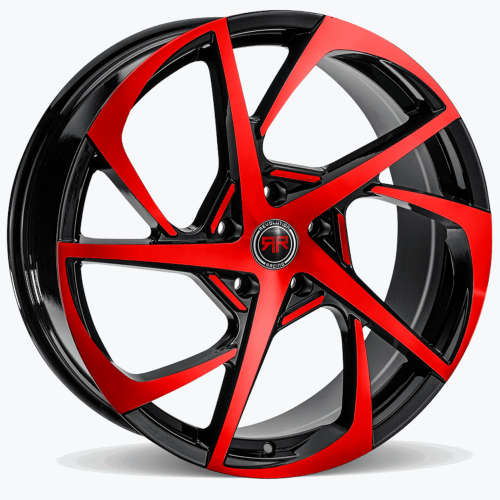 Revolution Racing RR2918x8 +40 Gloss Black with Red Machined Spoke Faces