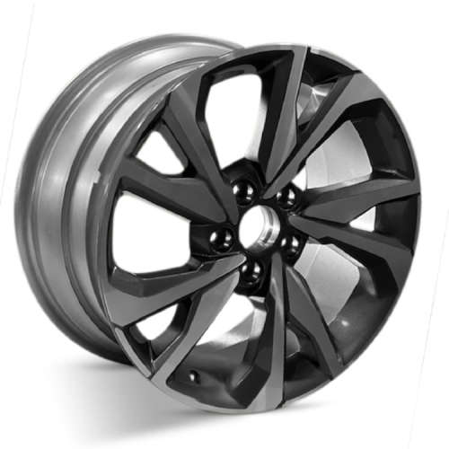 Road Ready RRW-64108B18x8 +50 Charcoal Black with Machined Spoke Faces