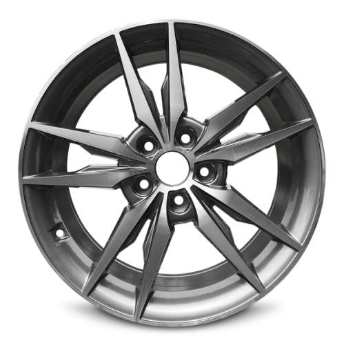 Road Ready RRW-70879B18x7.5 +48 Gunmetal with Machined Spoke Faces