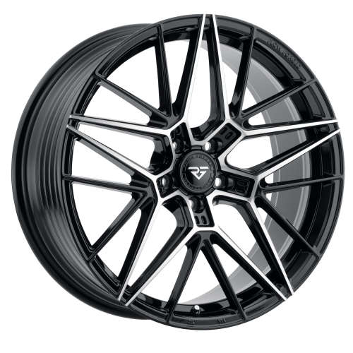 Rock Forged FF3520x8.5 +38 Black with a Machined Spoke Faces