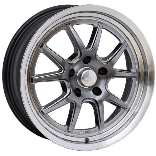 Rocket Racing Attack18x7 0 Hyper Shot Gunmetal Gray with a Machined Lip