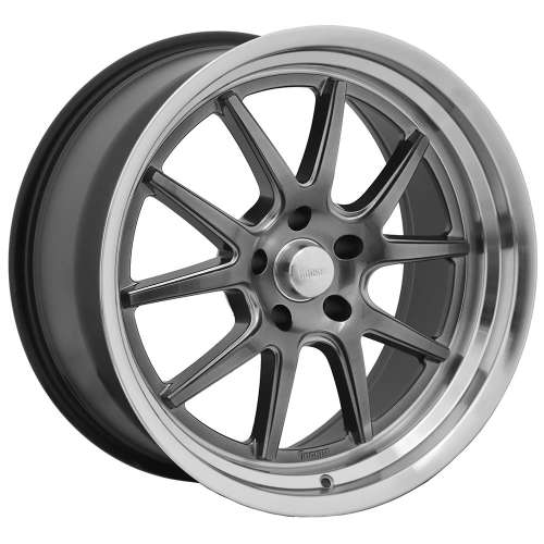 Rocket Racing Attack20x10 +13 Hyper Shot Gunmetal Gray with a Machined Lip